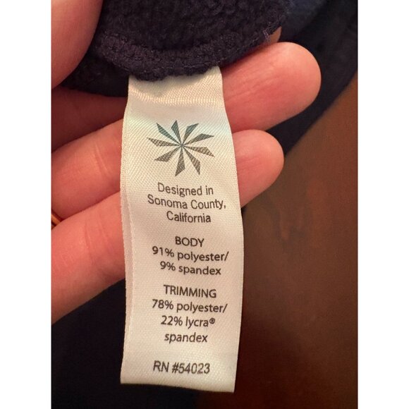 Athleta Fleece Lined Athletic Running Leggings in Navy Blue Heather Size Small - Picture 8 of 11